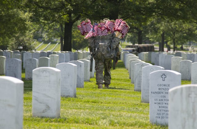 Flags in Memorial Day